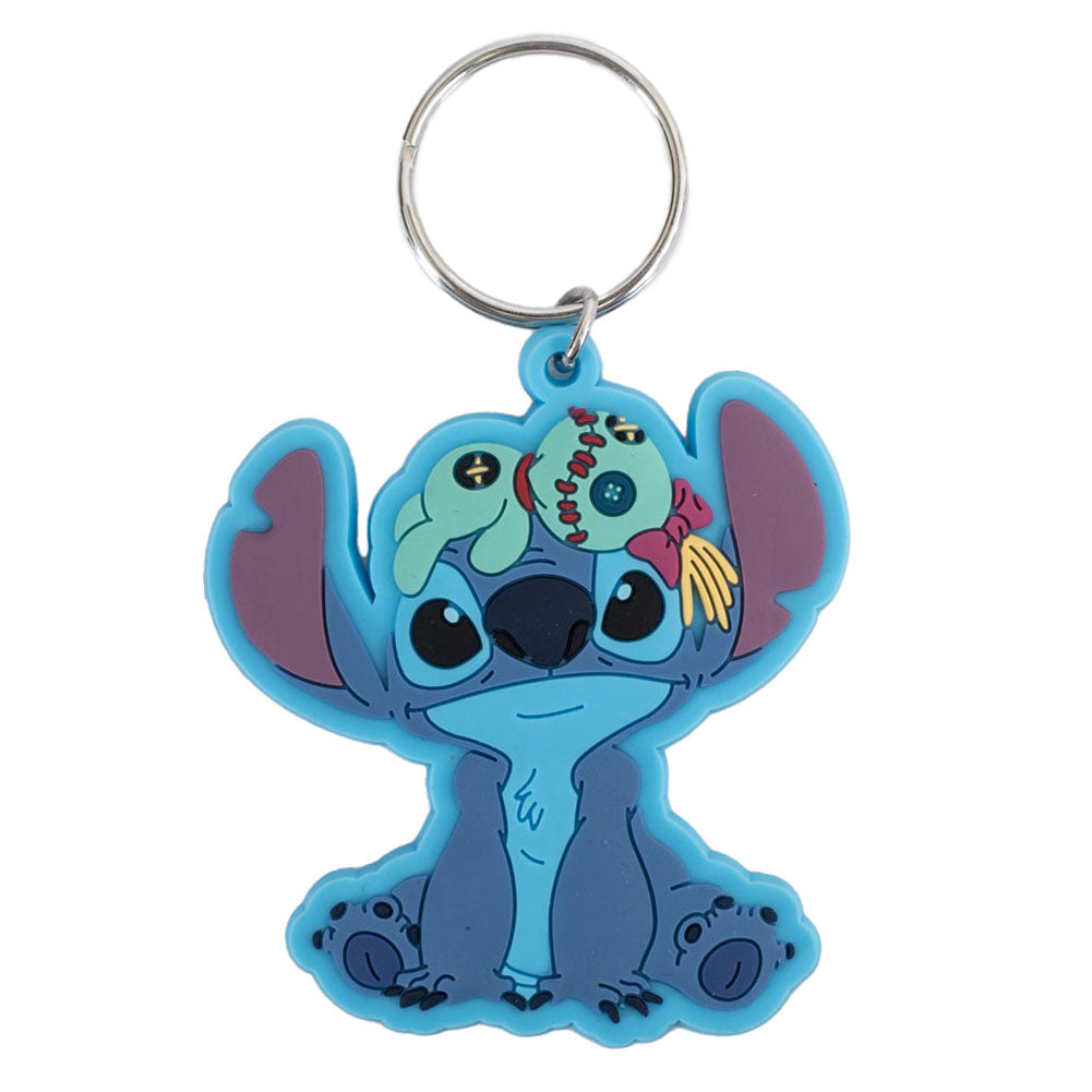 Lilo & Stitch - Scrump PVC Key - keyrings - Keyri - Approx 60mm x 55mm
