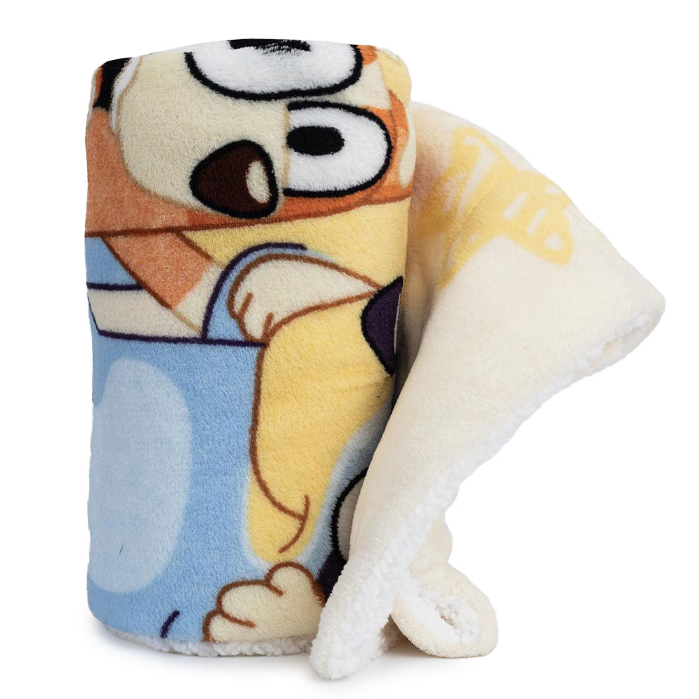 Bluey - Sherpa Fleece - Approx 150cm x 100cm - New blankets