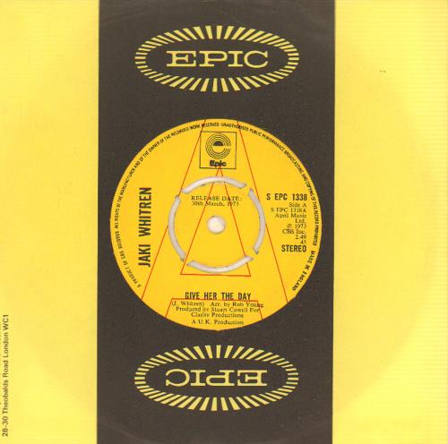 Jaki Whitren - Give Her The Day - Used Vinyl Record 7"