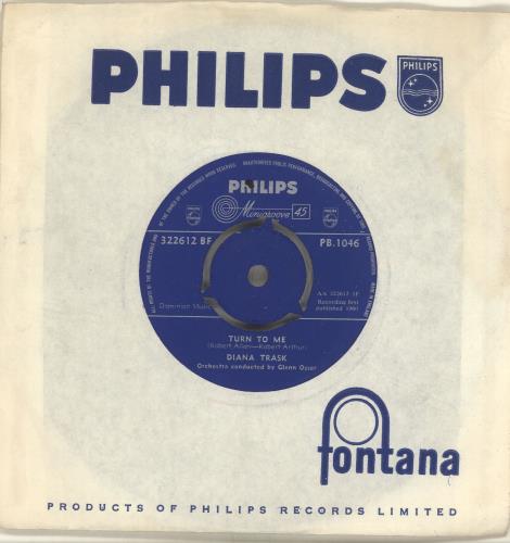 Diana Trask - Long Ago Last Summer / Turn To Me - Used Vinyl Record 7