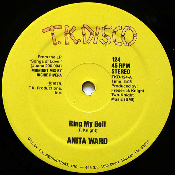 Anita Ward - Ring My Bell - Used Vinyl Record 12"