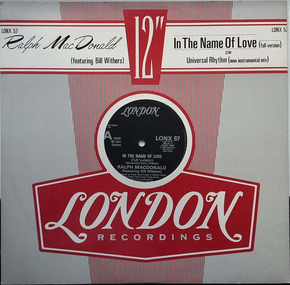 Ralph MacDonald - In The Name Of Love (Full Version) - Used Vinyl Rec