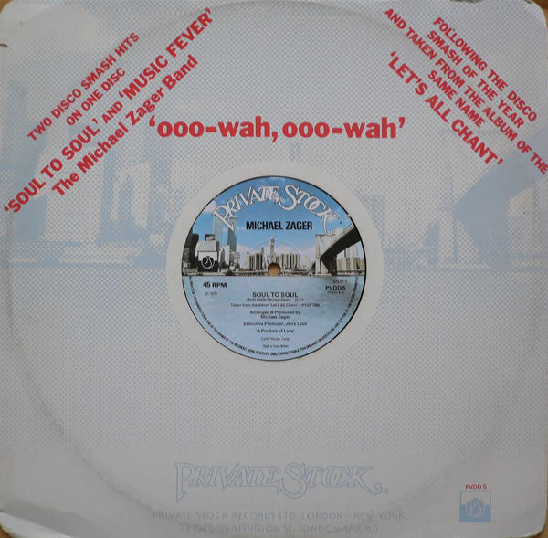 Michael Zager - Soul To Soul / Music Fever - Used Vinyl Record 12"