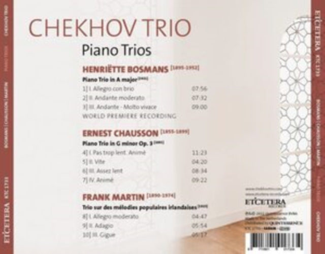 Chekhov Trio - Piano Trios: Bosmans, Chausson & Martin CD - CD