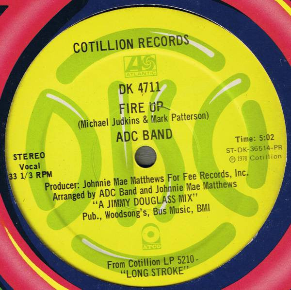 ADC Band - Fire Up / More & More Disco - Used Vinyl Record 12"