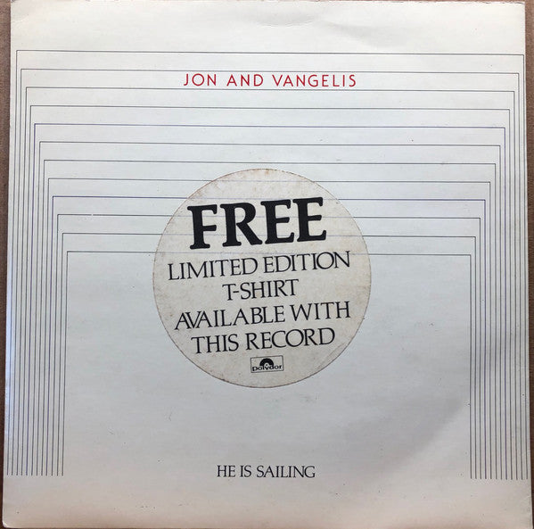 Jon & Vangelis - He Is Sailing - Used Vinyl Record 7"