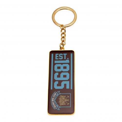 West Ham United FC - Keyring EST - keyrings - Key - Approx 78mm x 30mm