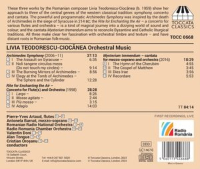 ROMANIAN RADIO N.O. - ORCHESTRAL MUSIC VOL. 1 - CD