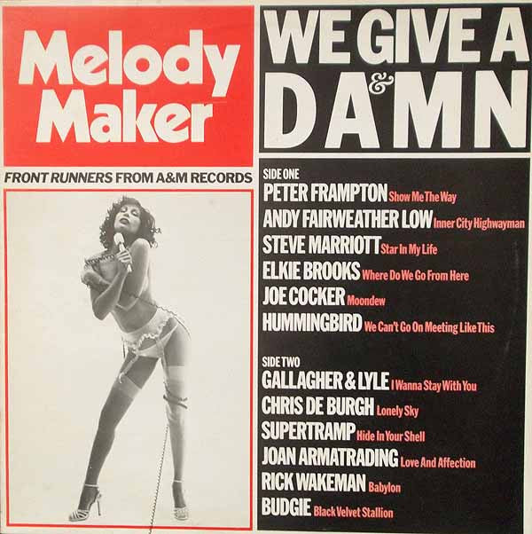 Various - Melody Maker Front Runners From A&M Records We Give A Damn -