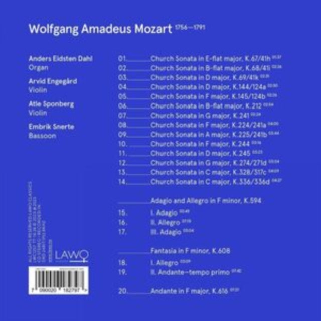 Anders Eidsten Dahl - Mozart and the Organ - CD