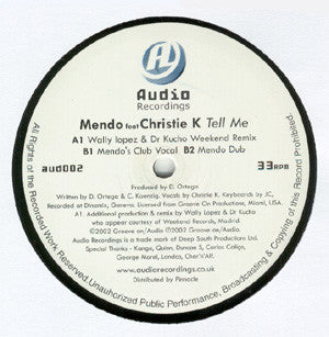 Mendo - Tell Me - Used Vinyl Record 12"