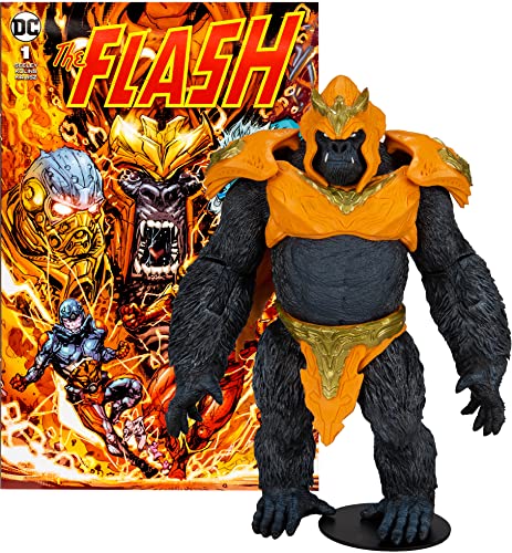 DC DIREC - MEGA FIGURE WITH COMIC - THE FLASH - GORILLA GRODD - New T
