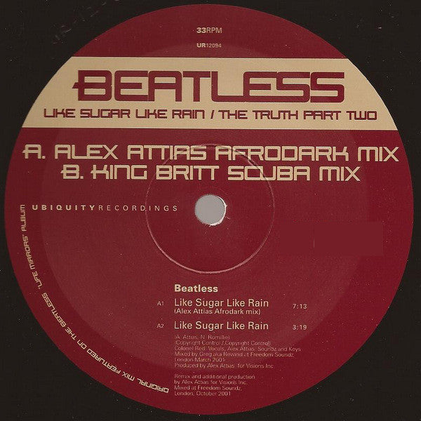 Beatless - Like Sugar Like Rain / The Truth Part Two - Used Vinyl Rec