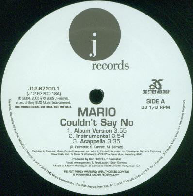 Mario - Couldn't Say No / Call The Cops / How Could You - Us