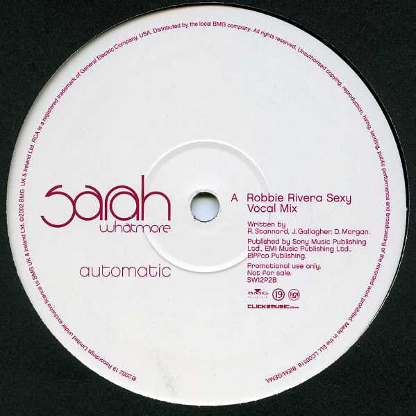 Sarah Whatmore - Automatic - Used Vinyl Record 12"