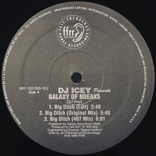 DJ Icey - Galaxy Of Breaks - Used Vinyl Record 12"