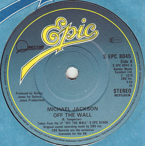 Michael Jackson - Off The Wall - Used Vinyl Record 7"