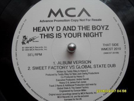 Heavy D. & The Boyz - This Is Your Night - Used Vinyl Record