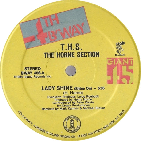 Horne Section - Lady Shine (Shine On) - Used Vinyl Record 12"