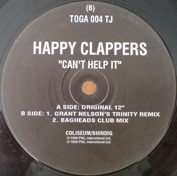 Happy Clappers - Can't Help It - Used Vinyl Record 12"