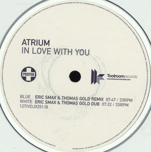 Atrium - In Love With You - New Vinyl Record 12"