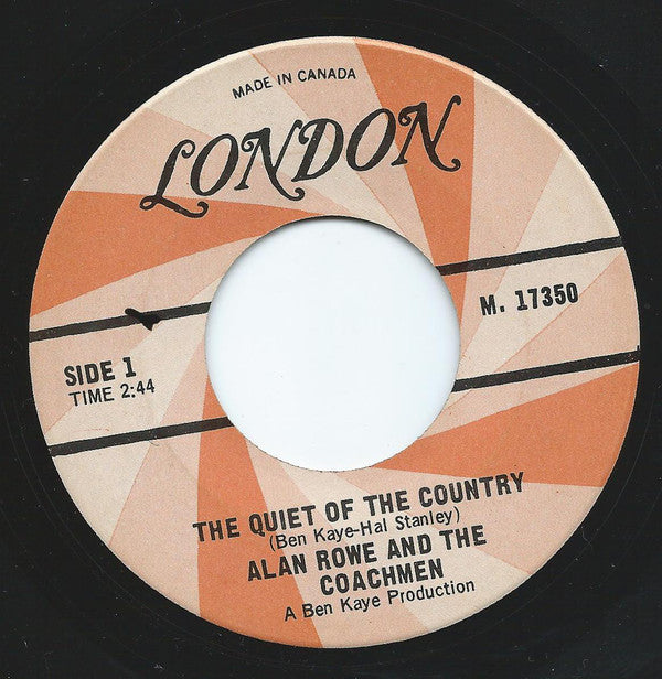 Alan Rowe And The Co - Quiet Of The Country - Used Vinyl Record 7"