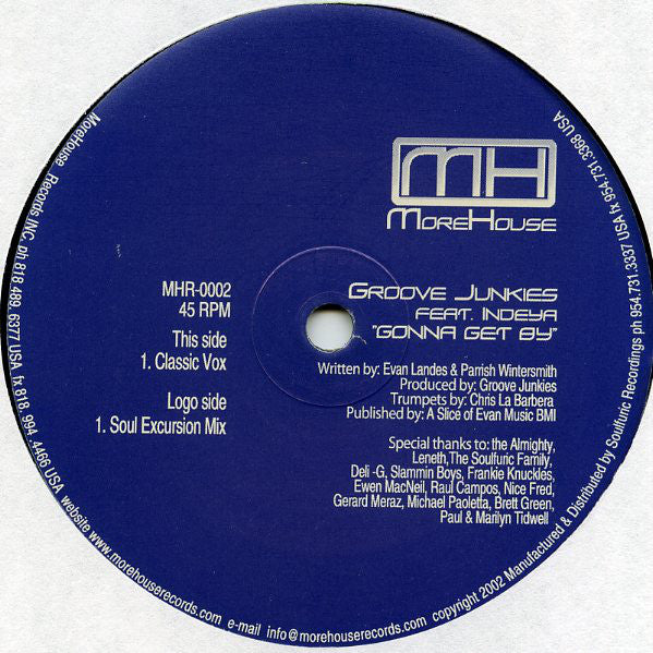 Groove Junkies - Gonna Get By - Used Vinyl Record 12"