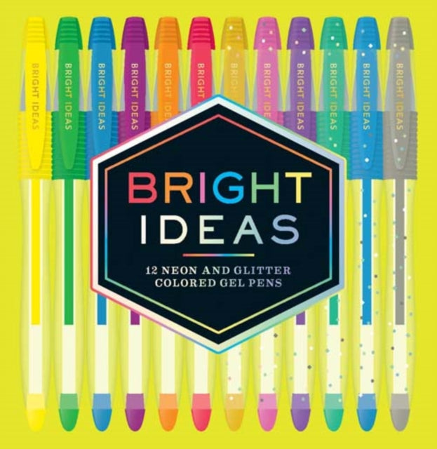 Chronicle Books - Bright Ideas: 12 Neon and Glitter Colored Gel Pens :