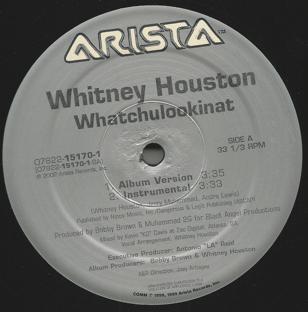 Whitney Houston - Whatchulookinat - Used Vinyl Record 12"