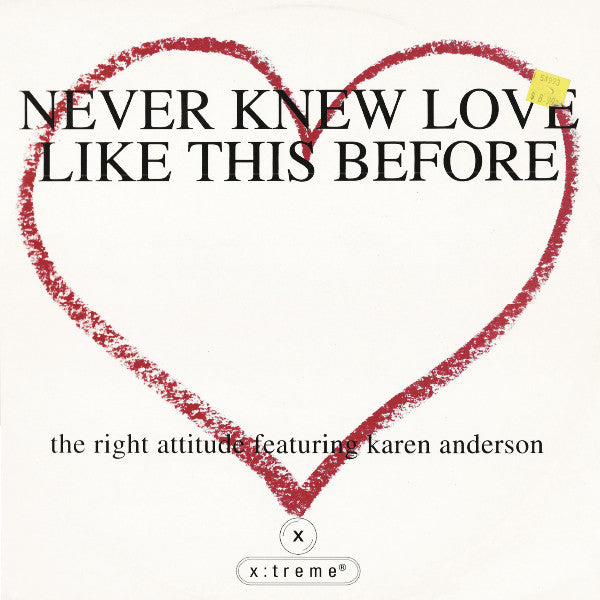 Right Attitude - Never Knew Love Like This Before - Used Vinyl Record