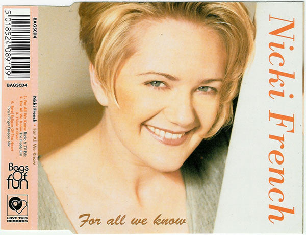 Nicki French - For All We Know - Used CD