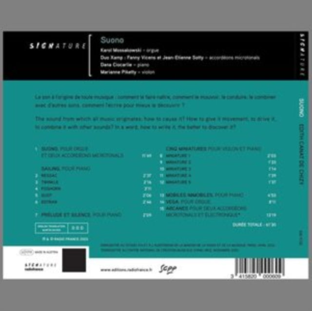 KAROL MOSSAKOWSKI; D - EDITH CANAT DE CHIZY SUONO - CD