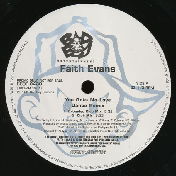 Faith Evans - You Gets No Love (Dance Remix) - Used Vinyl Rec