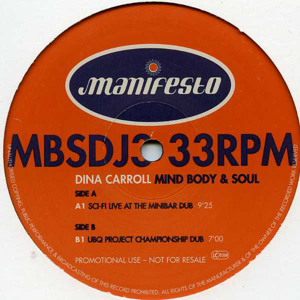 Dina Carroll - Mind, Body & Soul - Used Vinyl Record 12"
