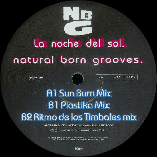 Natural Born Grooves - La Noche Del Sol - Used Vinyl Record 12"
