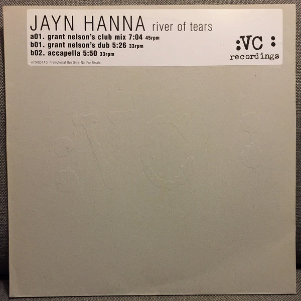 Jayn Hanna - River Of Tears - Used Vinyl Record 12"