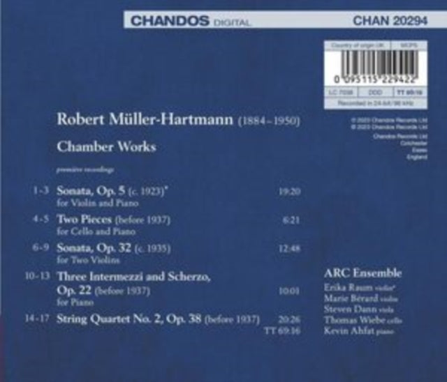 ARC ENSEMBLE - MULLER-HARTMANN - CHAMBER - CD