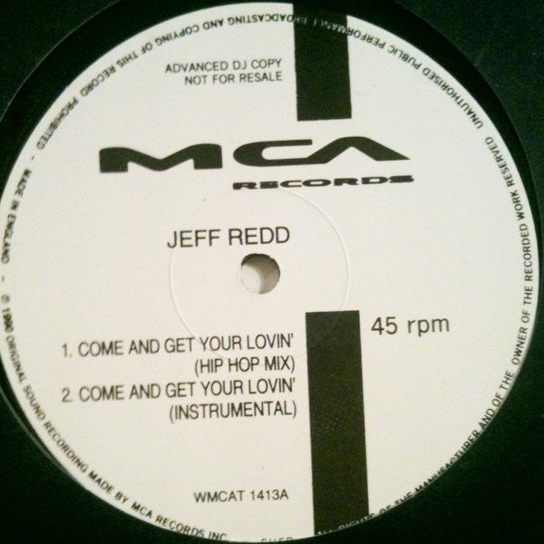 Jeff Redd - Come And Get Your Lovin' - Used Vinyl Record 12"