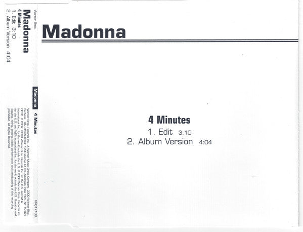 Madonna - 4 Minutes - Used CD