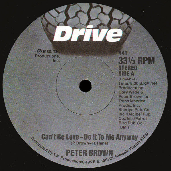 Peter Brown - Can't Be Love - Do It To Me Anyway - Used Vinyl Record