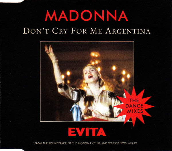 Madonna - Don't Cry For Me Argentina (The Dance Mixes) - Used CD