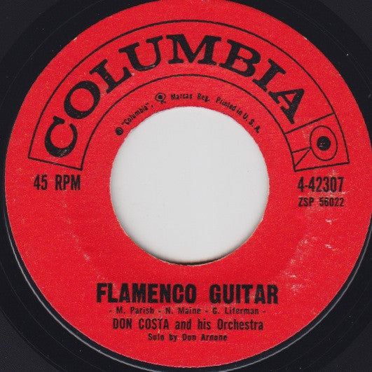 Don Costa Orchestra - Flamenco Guitar / Sugar Blues - Used Vinyl Reco