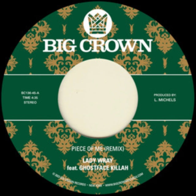 Lady Wray & Pete Rock - Piece Of Me (feat. Ghostface Killah) 7"" Sing
