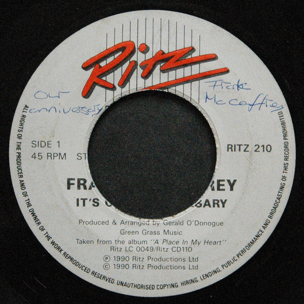 Frank McCaffrey - It's Our Anniversary - Used Vinyl Record 7"