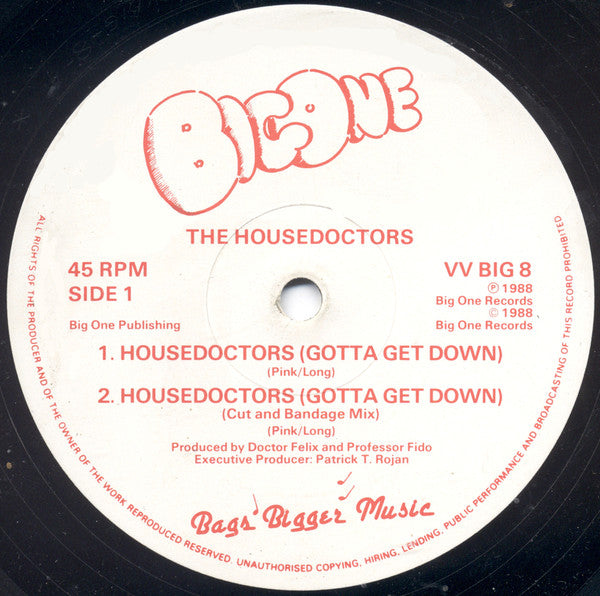 Housedoctors - Housedoctors (Gotta Get Down) - Used Vinyl Record 12"