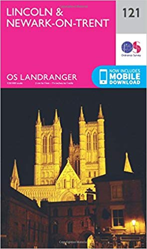 Ordnance Survey - Lincoln & Newark-on-Trent : 121 - New Sheet map