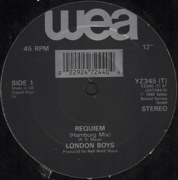 London Boys - Requiem - Used Vinyl Record 12"