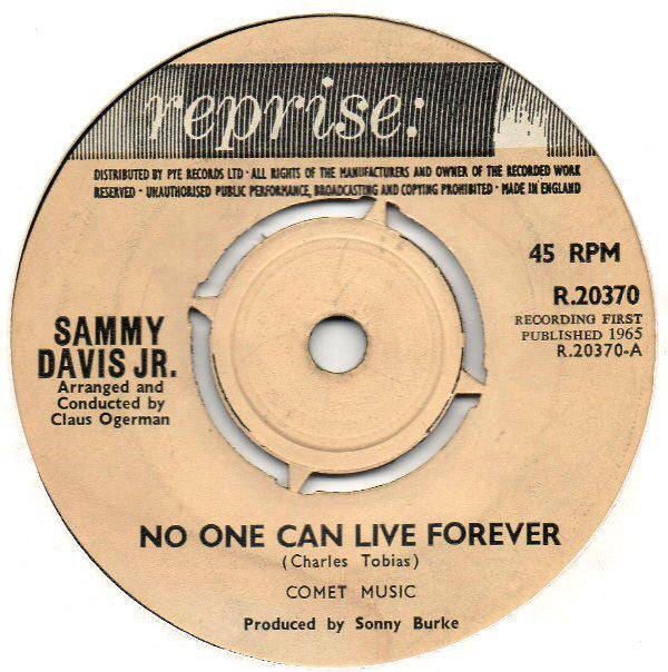 Sammy Davis Jr. - No One Can Live Forever / Unforgettable - Used Viny