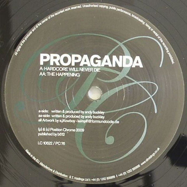 Propaganda - Hardcore Will Never Die / The Happening - Vinyl Record 1