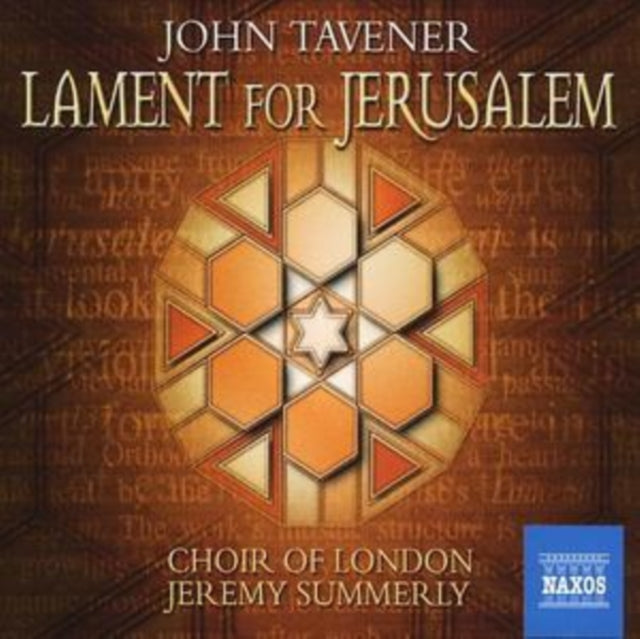LON CH&ORC:SUMMERLY - TAVENER: LAMENT FOR JERUSALEM - CD